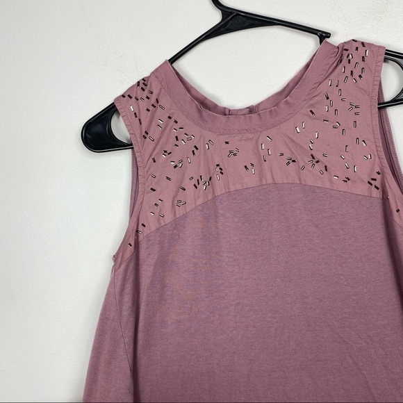 Simply Vera Vera Wang Mauve Tank with Jewell Accents - Picture 2 of 6